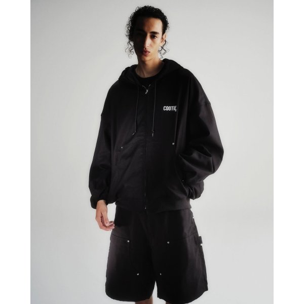 画像5: COOTIE PRODUCTIONS/Abyss Dyed Duck Double Knee Painter Shorts（Black）［ダブルニーペインターショーツ-25春夏］ (5)