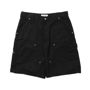 画像: COOTIE PRODUCTIONS/Abyss Dyed Duck Double Knee Painter Shorts（Black）［ダブルニーペインターショーツ-25春夏］