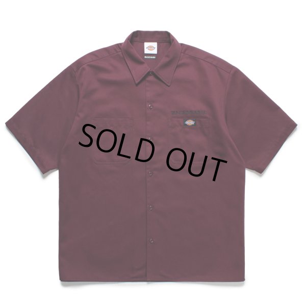 画像1: WACKO MARIA/DICKIES / WORK SHIRT（BURGUNDY）［ワークシャツ-25春夏］ (1)