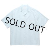画像: WACKO MARIA/STRIPED OPEN COLLAR SHIRT（BLUE）［ストライプオープンカラーシャツ-25春夏］