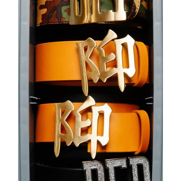 画像3: BlackEyePatch/KANJI PARTS BUCKLE BELT（BEIGE） (3)