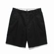 画像2: WACKO MARIA/DICKIES / PLEATED SHORT TROUSERS（BLACK）［ワンタックショートトラウザース-25春夏］ (2)