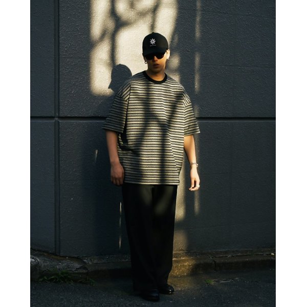 画像3: COOTIE PRODUCTIONS/Jacquard Border S/S Tee（Black）［ジャガードボーダーT-25春夏］ (3)