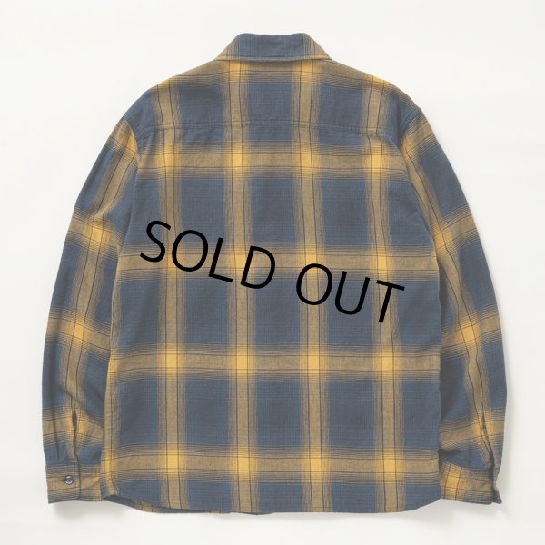 画像2: RATS/COTTON LINEN CHECK SHIRT（NAVY/YELLOW CHECK）［コットンリネンチェックシャツ-25春夏］ (2)