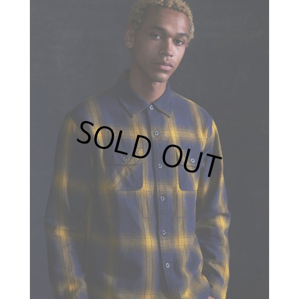 RATS/COTTON LINEN CHECK SHIRT(NAVY/YELLOW CHECK)[コットン RATS/COTTON LINEN CHECK SHIRT(NAVY/YELLOW CHECK)[コットン