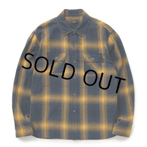 画像: RATS/COTTON LINEN CHECK SHIRT（NAVY/YELLOW CHECK）［コットンリネンチェックシャツ-25春夏］