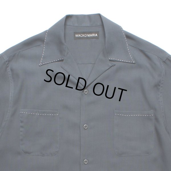 画像2: WACKO MARIA/50'S OPEN COLLAR SHIRT（NAVY）［ピンポイントステッチ50'Sオープンカラーシャツ-25春夏］ (2)
