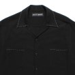 画像2: WACKO MARIA/50'S OPEN COLLAR SHIRT（BLACK）［ピンポイントステッチ50'Sオープンカラーシャツ-25春夏］ (2)
