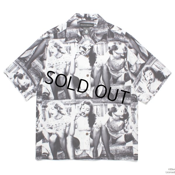 画像1: WACKO MARIA/ELLEN VON UNWERTH / HAWAIIAN SHIRT（WHITE）［ハワイアンシャツ-25春夏］ (1)