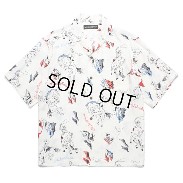 画像1: WACKO MARIA/HAWAIIAN SHIRT（WHITE）［ハワイアンシャツ-25春夏］ (1)