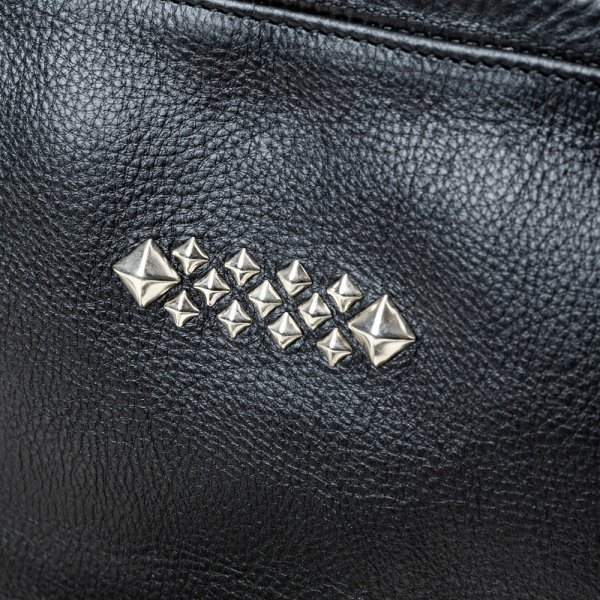 CALEE/STUDS LEATHER SHOULDER BAG <INTERNAL FLEX FRAME TYPE CALEE/STUDS LEATHER SHOULDER BAG <INTERNAL FLEX FRAME TYPE