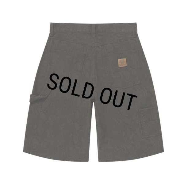 画像2: BlackEyePatch/PYTHON PATTERNED BAGGY DUCK SHORTS（OLIVE） (2)
