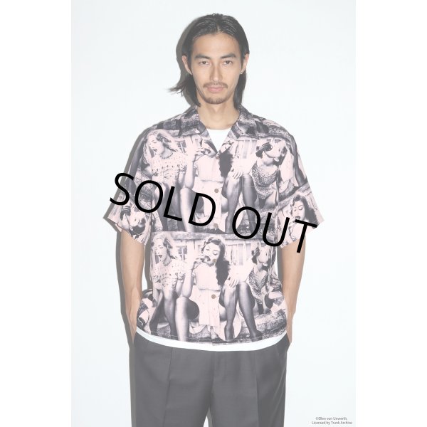 画像2: WACKO MARIA/ELLEN VON UNWERTH / HAWAIIAN SHIRT（PINK）［ハワイアンシャツ-25春夏］ (2)