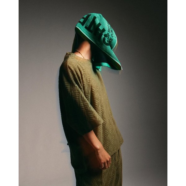 画像4: TIGHTBOOTH/LABEL LOGO TOWEL（Turquoise）［ラベルロゴタオル-25春夏］ (4)