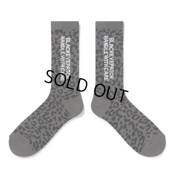 画像3: BlackEyePatch/LEOPARD PATTERNED HWC SOCKS（GRAY） (3)