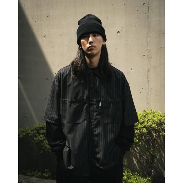 画像4: COOTIE PRODUCTIONS/T/W Work S/S Shirt（Stripe）［ワークシャツ-25春夏］ (4)