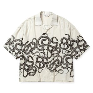 画像: CALEE/5 SLEEVES DROP SHOULDER SH（IVORY）［スネーク5分袖ドロップショルダーシャツ-25春夏］
