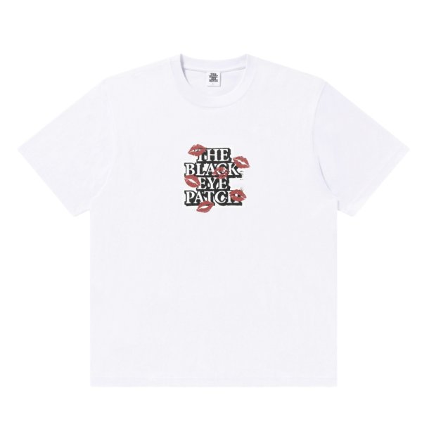 画像1: BlackEyePatch/KISSES ON OG LABEL TEE（WHITE） (1)