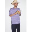 画像2: WACKO MARIA/STRIPED T-SHIRT（PURPLE）［ストライプT-25春夏］ (2)
