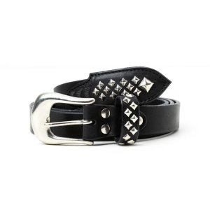 画像: CALEE/STUDS LEATHER NARROW BELT ＜TYPE B＞（BLACK）［レザーナローベルト-25春夏］