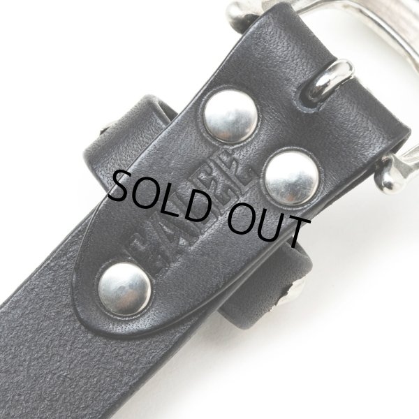 CALEE/STUDS LEATHER NARROW BELT ＜TYPE B＞（BLACK）［レザー