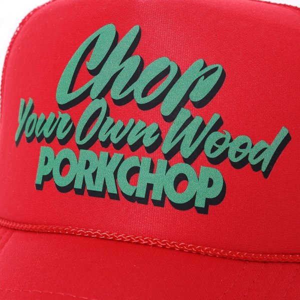 画像3: PORKCHOP/CHOP YOUR OWN WOOD CAP 2025（RED）［メッシュキャップ-25春夏］ (3)