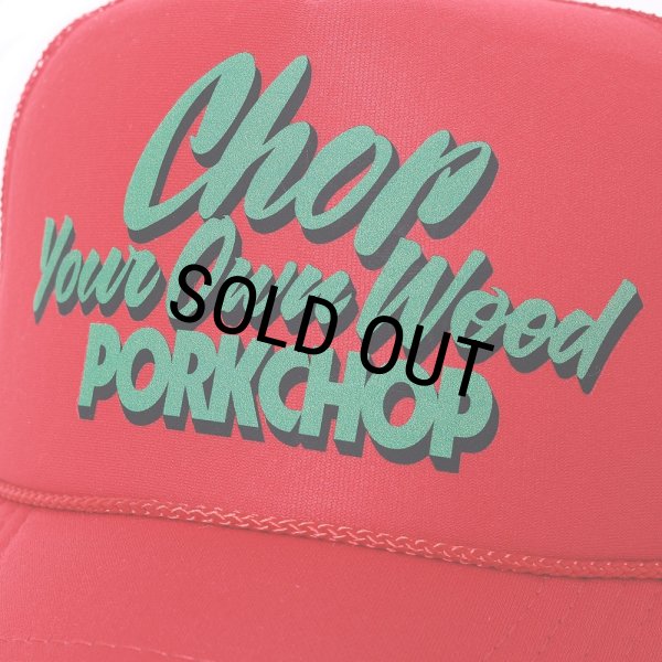 画像3: PORKCHOP/CHOP YOUR OWN WOOD CAP 2025（RED）［メッシュキャップ-25春夏］ (3)