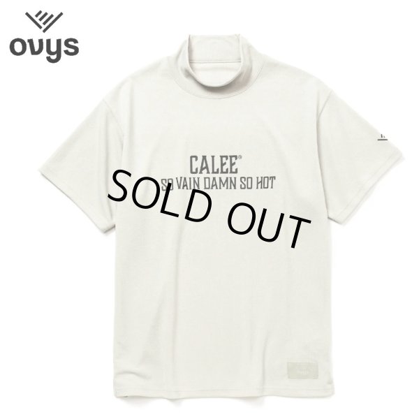 画像1: CALEE × ovys MOCK NECK BACK MESH S/S TEE ＜A TYPE＞（WHITE）［モックネックT-25春夏］ (1)