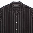 画像2: WACKO MARIA/STRIPED OPEN COLLAR SHIRT（BLACK）［ストライプオープンカラーシャツ-25春夏］ (2)