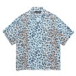 画像1: WACKO MARIA/LEOPARD HAWAIIAN SHIRT（BLUE）［レオパードハワイアンシャツ-25春夏］ (1)