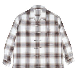 画像: exodus/OMBRE CHECK ORIENTAL SHIRT（BROWN）［オンブレチェックオリエンタルシャツ-25春夏］