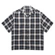 画像1: WACKO MARIA/CHECK OPEN COLLAR SHIRT（GRAY）［チェックオープンカラーシャツ-25春夏］ (1)