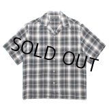 画像: WACKO MARIA/CHECK OPEN COLLAR SHIRT（GRAY）［チェックオープンカラーシャツ-25春夏］