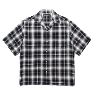 画像: WACKO MARIA/CHECK OPEN COLLAR SHIRT（GRAY）［チェックオープンカラーシャツ-25春夏］