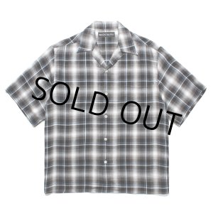 画像: WACKO MARIA/CHECK OPEN COLLAR SHIRT（GRAY）［チェックオープンカラーシャツ-25春夏］