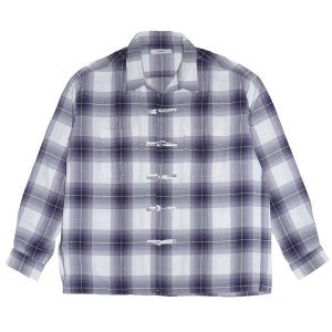 画像: exodus/OMBRE CHECK ORIENTAL SHIRT（PURPLE）［オンブレチェックオリエンタルシャツ-25春夏］