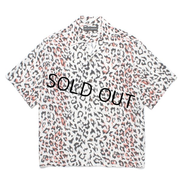画像1: WACKO MARIA/LEOPARD HAWAIIAN SHIRT（WHITE）［レオパードハワイアンシャツ-25春夏］ (1)