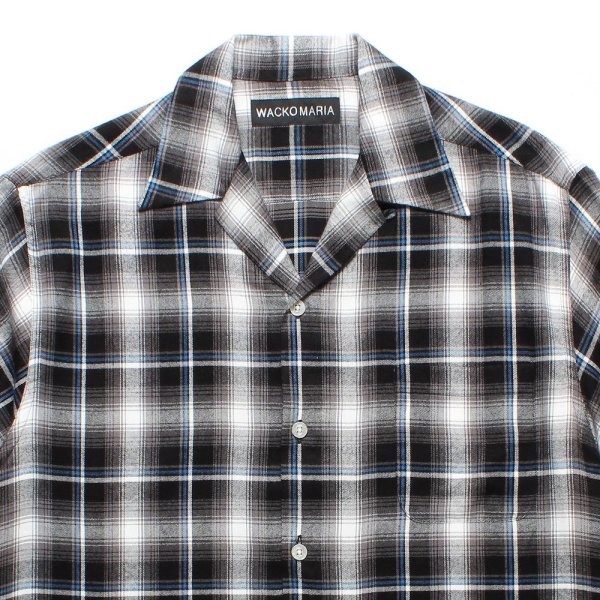 2024年 お歳暮・冬ギフト特集 MARIA/CHECK WACKO OPEN SHIRT（GRAY）［チェック COLLAR トップス
