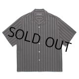 画像: WACKO MARIA/STRIPED OPEN COLLAR SHIRT（BLACK）［ストライプオープンカラーシャツ-25春夏］