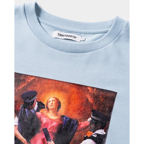 画像2: TIGHTBOOTH/POLICE CHECKUP S/S T-SHIRT（Sax）［プリントT-25春夏］ (2)