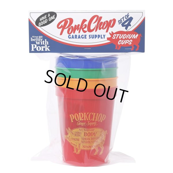 画像1: PORKCHOP/PORK STADIUM CUPS（4色1セット）［スタジアムカップ4色1セット-25春夏］ (1)