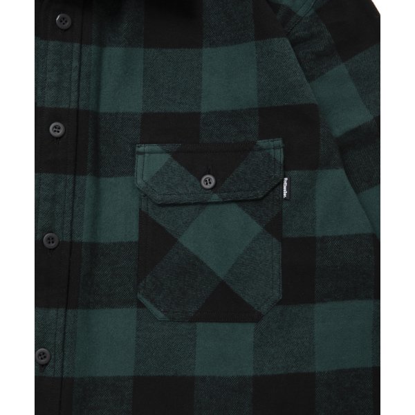 画像4: 【25秋冬ご予約受付中！25年10月入荷予定】ROTTWEILER/R9 BUFFALO CHECK SHIRT（GREEN）［バッファローチェックシャツ-25秋冬］ (4)