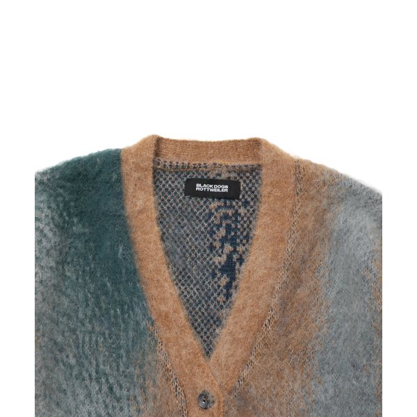 画像3: 【25秋冬ご予約受付中！25年10月入荷予定】ROTTWEILER/R9 PAINTED CARDIGAN（BEIGE）［モヘアカーディガン-25秋冬］ (3)