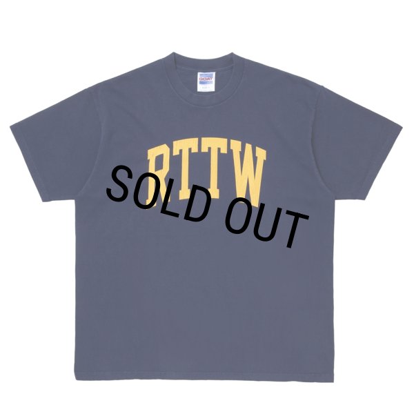 画像1: ROTTWEILER/RTTW TEE（NAVY）［ピグメント染めプリントT-25秋冬］ (1)