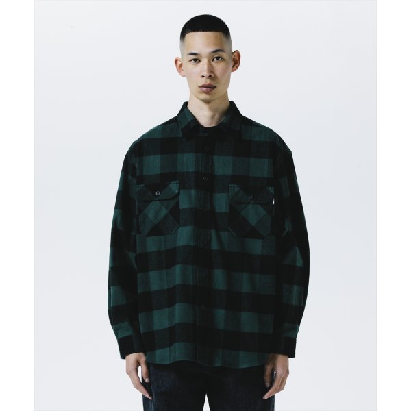画像5: 【25秋冬ご予約受付中！25年10月入荷予定】ROTTWEILER/R9 BUFFALO CHECK SHIRT（GREEN）［バッファローチェックシャツ-25秋冬］ (5)