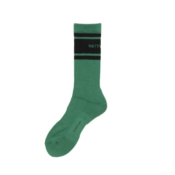 画像2: 【25秋冬ご予約受付中！25年9月入荷予定】ROTTWEILER/R9 LINE SOX（GREEN）［ラインソックス-25秋冬］ (2)
