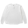 画像1: exodus/ORIENTAL HENRY NECK SHIRT（WHITE）［オリエンタルヘンリーネックサーマル-25春夏］ (1)