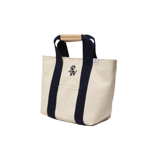 画像2: 【25秋冬ご予約受付中！25年8月入荷予定】ROTTWEILER/CANVAS TOTE BAG SMALL（WHITE/NAVY）［トートバッグスモール-25秋冬］ (2)