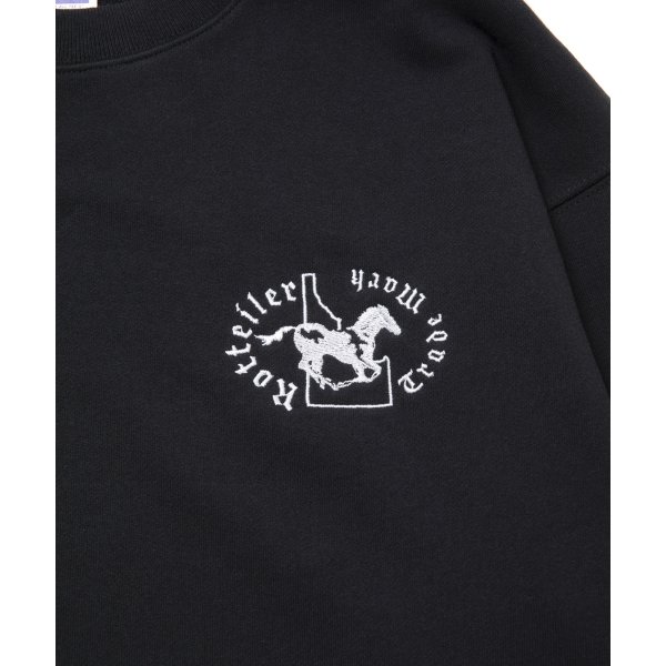 画像4: 【25秋冬ご予約受付中！25年9月入荷予定】ROTTWEILER/HORSE SWEATER（BLACK）［クルーネックスウェット-25秋冬］ (4)