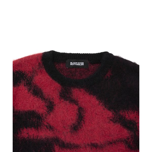 画像3: 【25秋冬ご予約受付中！25年10月入荷予定】ROTTWEILER/R9 PAINTED KNIT（RED）［モヘアニット-25秋冬］ (3)